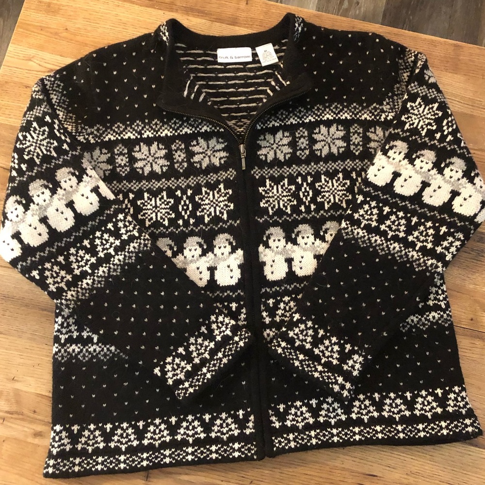 Silk Angora Blend Winter Zip Up Sweater croft & barrow